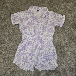 Old Navy Purple Floral Kids Romper